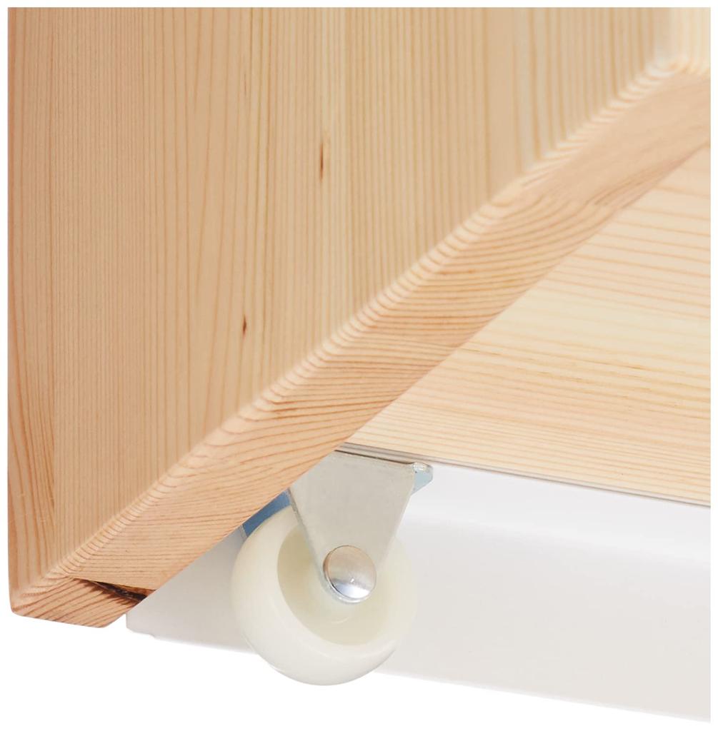 MUJI Borová pojízdná zásuvková skříňka k psacímu stolu Šířka 24 x Hloubka 55 x Výška 57,5 cm 12058465