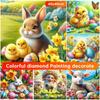 New Easter Kit Home Decor Art Craft 40x40cm 5D DIY Full Round Drill Colorful Diamond Painting Bedroom Living Room Decoration Set