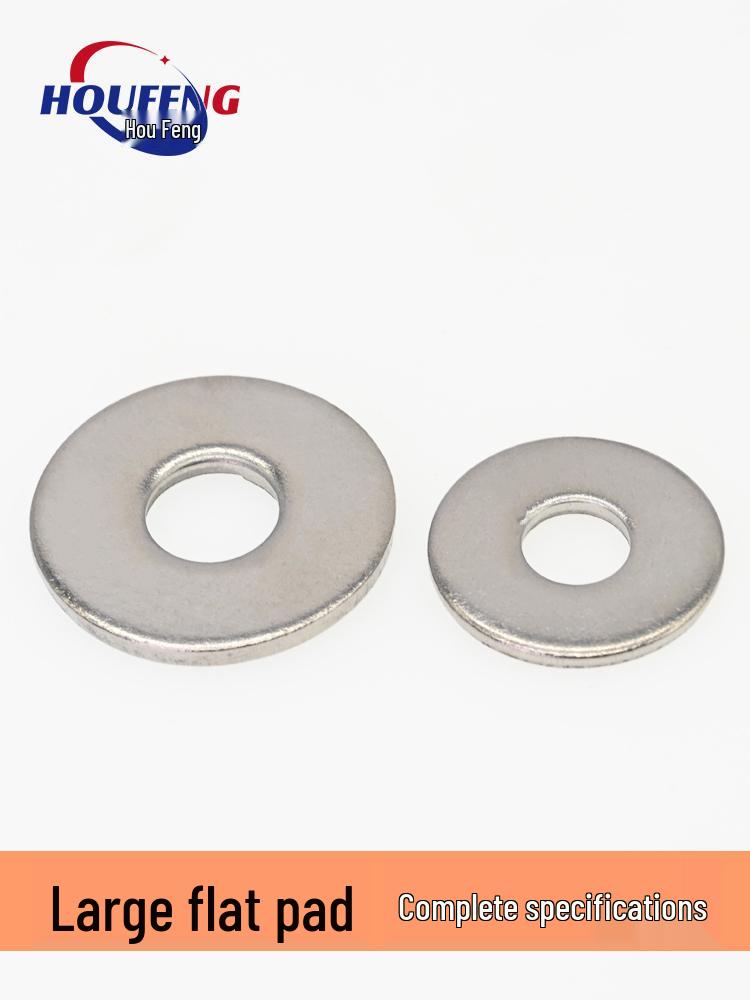 

Extra-Large 304 Stainless Steel Thickened Flat Round Washer (M3-M30) M4 (100 pieces)