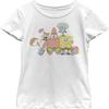 Nickelodeon Svampbob Fyrkantig Grupp Fyrkantig T-shirt med Kort Ärm för Flickor