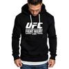 Hanorac supradimensionat cu glugă pentru bărbați, cu căptușeală din fleece, pentru antrenament MMA UFC, îmbrăcăminte casual de iarnă
