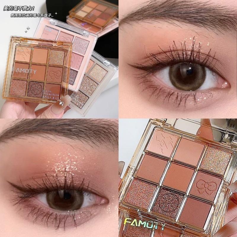 Color Highlight Eyeshadow Palette Shimmer Glitter Matte Luminous