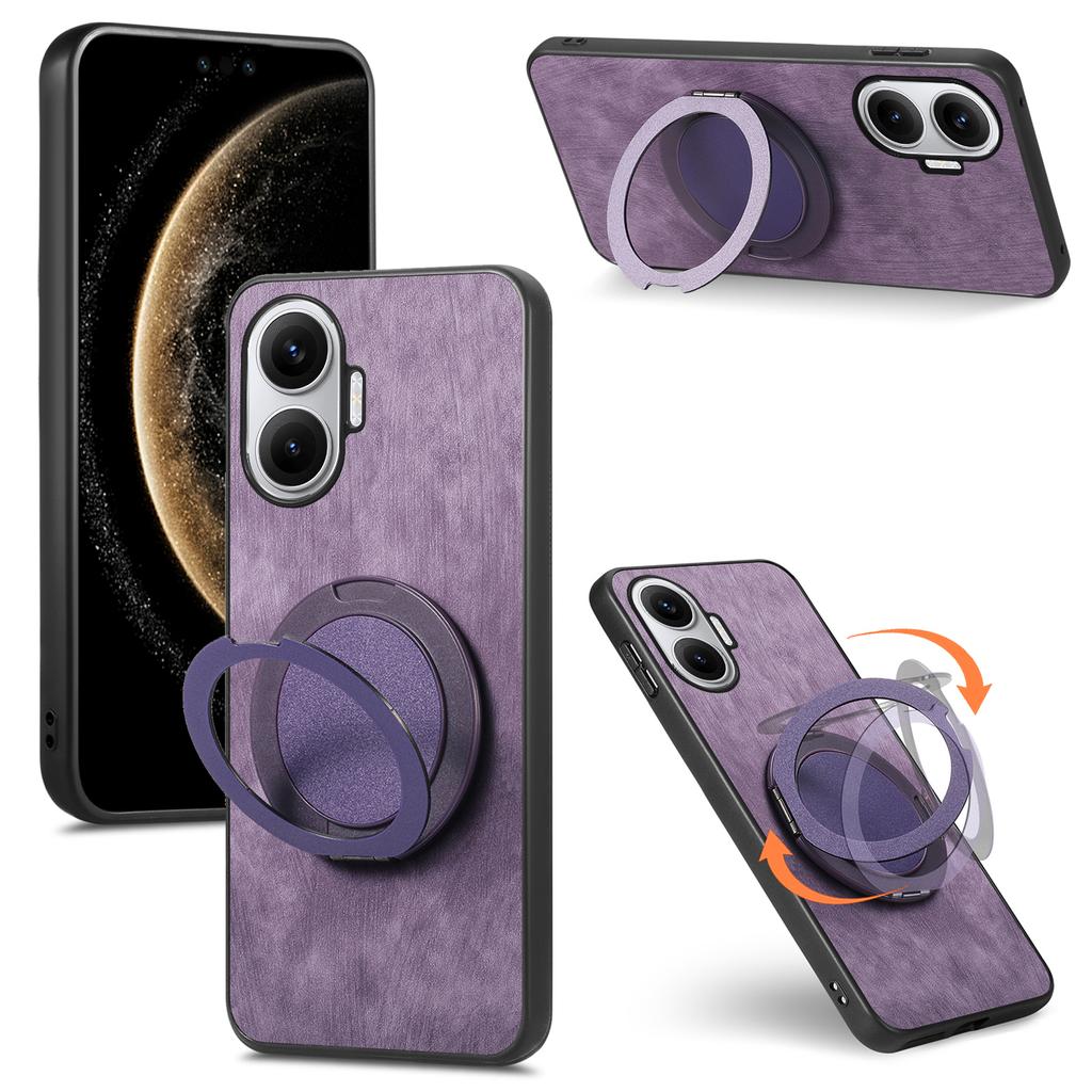 For Xiaomi Redmi Turbo 4 Pro 5G Phone Case with Rotating Kickstand Stress Relief Retro Leather Back Cover