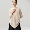 Lekasha Cashmere 12-Gauge Batwing Sleeve Loose Knit Sweater Pullover