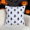 Fuzzy Ghost Throw Pillow Cover Halloween Cushion Cover, 18x18 Inch Covers Washable Plush Case for Sofa Couch Home Holiday Decor Accent Pieces