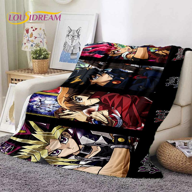 Yu-Gi-Oh Anime MONSTER CARD Cartoon Soft Blankets,Throw Blanket Comfortable Blanket for Picnic Beds Sofa Home Bedroom Kids Gifts