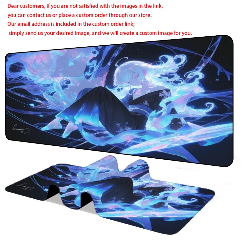Starry Sky Girl Large Mousepad XXL Deskmat Pc Gaming Keyboard Table Mats Non-Slip Rubber Mouse Mat Gamer Computer Accessories