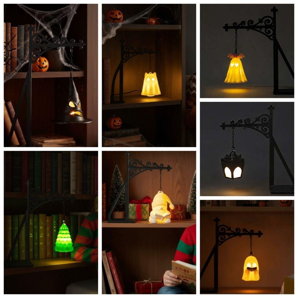 LED Light Halloween Ghost Lamp Vintage Style Insert Bookmark Light Desktop Setup