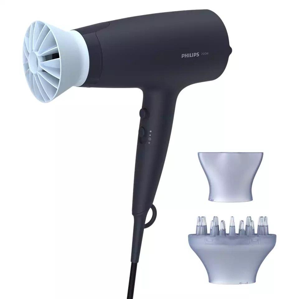 Philips | Asciugacapelli | BHD360/20 | 2100W | 6 impostazioni di temperatura | Funzione ionica | Ugello diffusore | Nero/Blu