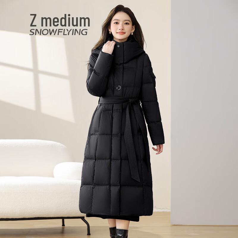 SNOWFLYING Women s Long Thick Goose Down Jacket L (170)