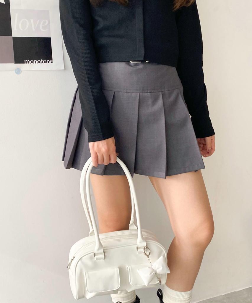 WEGO Boston Bag with School Deco Shoulder Korean School School Size White Charm, Bag, Bag, Bag, Style, Casual, Girly, Bag, Gift, Present, Bag,