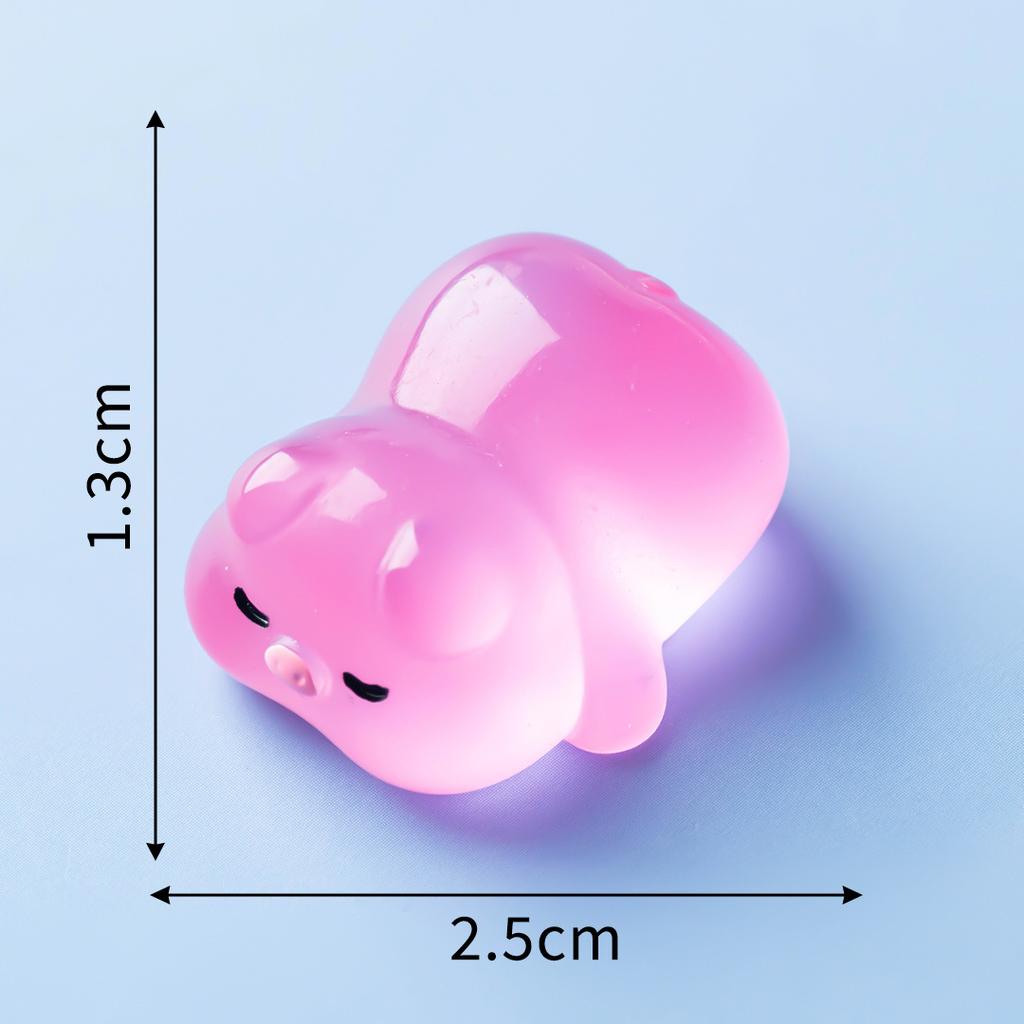 Micro Landscape Cartoon Cute Party Glow-in-the-dark Piglet Diy Decoration Blind Bag Accessories Car Desktop Trinket