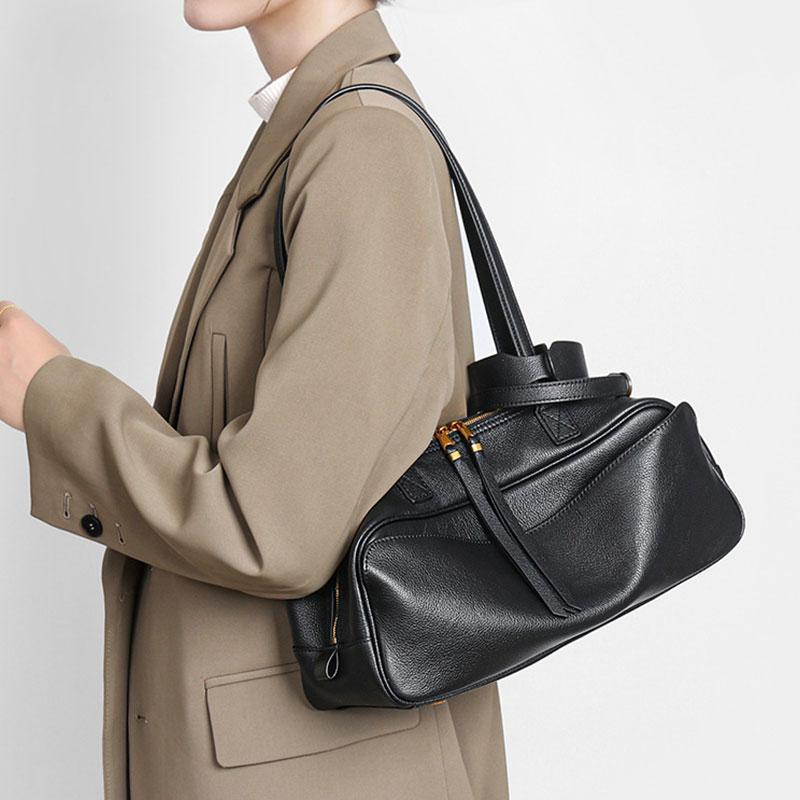 Genuine Leather Women's Bag Luxury Designer High Quality Shoulder Bag Fashi Soft Cow Leather Rectangular Bags Female Handbags