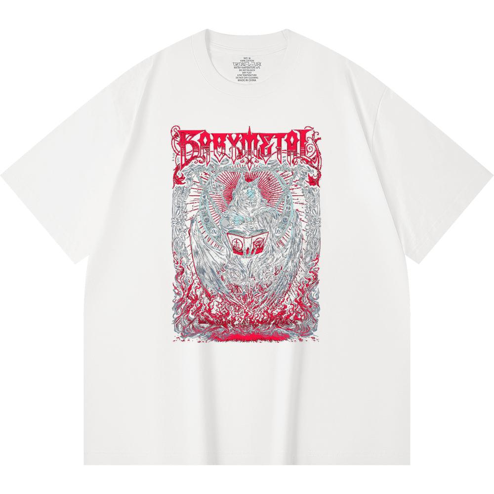 230 Gsm 100% Cotton Heavy Metal T-Shirt Rock Band Popular Music Print Unisex Heavy Cotton T Shirt