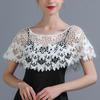Cape Lace Scarf White Knitted Scarves All-match Hollow Out Crochet Shawl  Spring