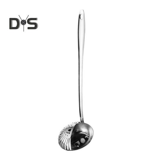 Stainless Steel Skimmer Spoon for Frying Cooking 2 In 1 Slotted Spoon Long Handle Colander Strainer Scoop for Hotpot Pasta Noodles
