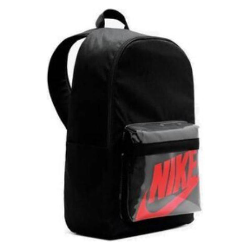 Nike PVC Backpack Regular Unisex Black Red Casual DM0433-010