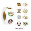 500 Sheets/Roll, Sloth Sticker, Roll Sticker, Decorative Handbook Material, Sealing Roll, Sealing Sticker.