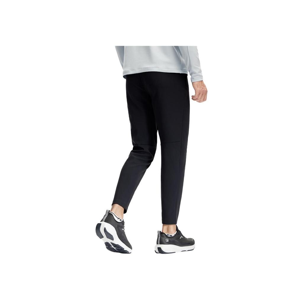 Fila Solid Color Slim Fit Straight Leg Knitted Sports Pants Men Bottoms Black A11M411608F-BK