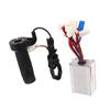 12V 250W Aluminum Alloy Brushed Speed Controller Long Line Throttle Twist Grip Set for Electric