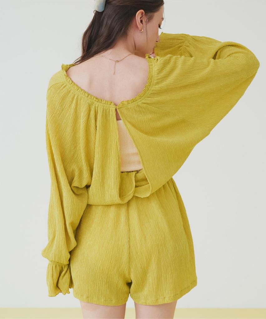 Ärmelloser lockerer Jumpsuit/Rash Guard DFXM0560 für Damen, Limette, Größe L