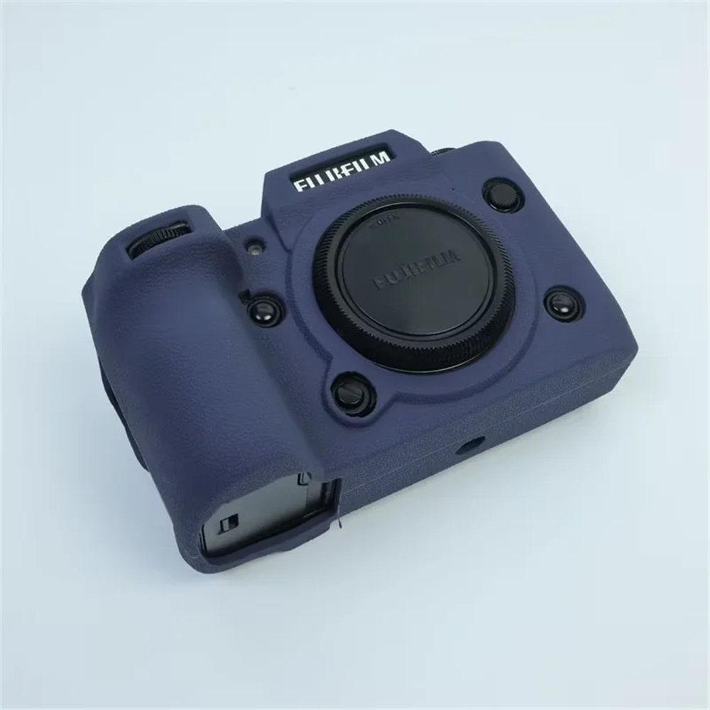 Custodia Corpo Fotocamera Armatura in Silicone Morbido Per Fujifilm X-H2 X-H2S Fuji XH2 XH2S Copertura in Gomma Skin nero