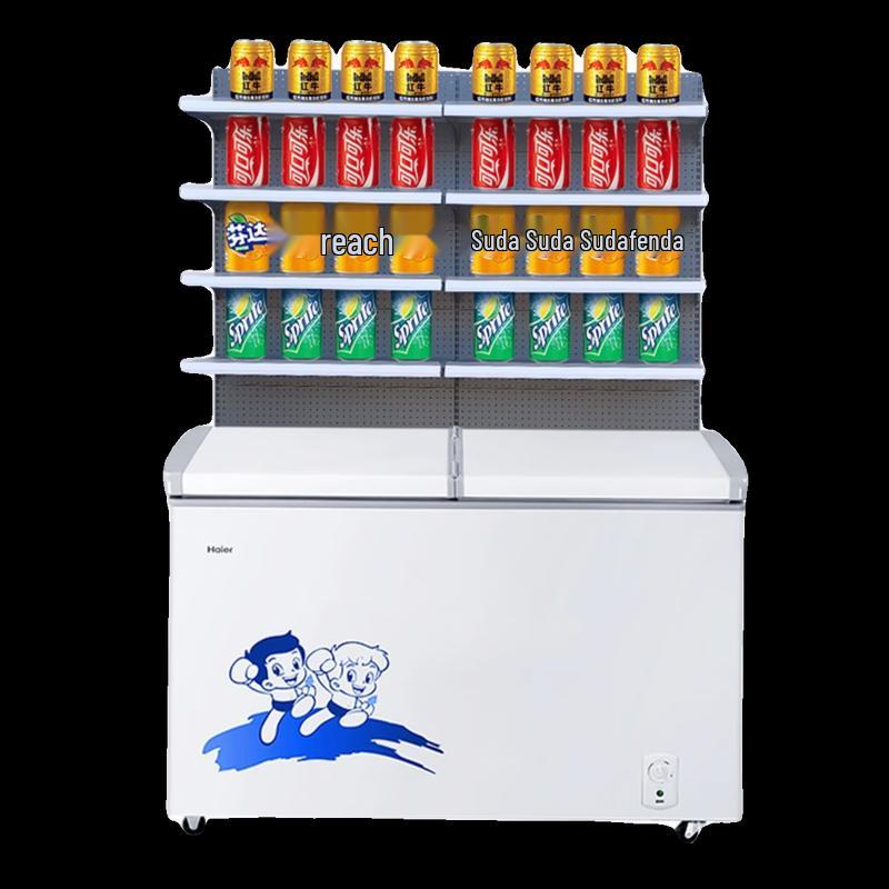 3-Tier Double-Sided Commercial Freezer Top Display Shelf