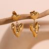 MamacitaSlay Elegant Imitation Pearl Heart Earrings 316L Stainless Steel Fashion Women Jewelry For Wedding Party Daily Wear