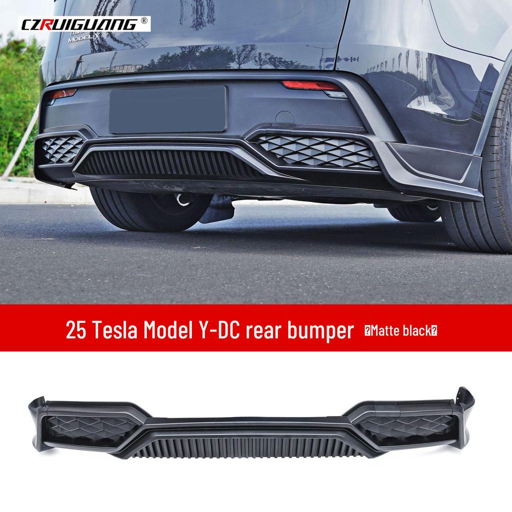 Tesla Model Y 2025 Body Kit: Rear Spoiler, Front Lip, Side Skirts, Tail Wing, Rear Diffuser, and Lip Extensions