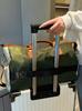 Crossbody Fashion Embroidery Handbag: Large Capacity Gym, Travel, or Business Trip Bag