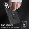 For Xiaomi Redmi 12C 4G PC+TPU Anti-Scratch Phone Case Ring Kickstand Rugged Cover
