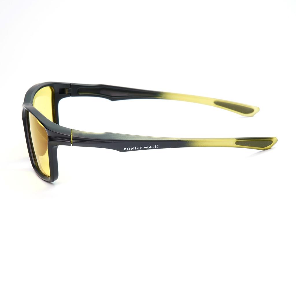 Night Glasses Matte Black Clear Olive YELLOW Night Driving Night Fishing [Bunny Walk] BW-025 BW-0251Y &