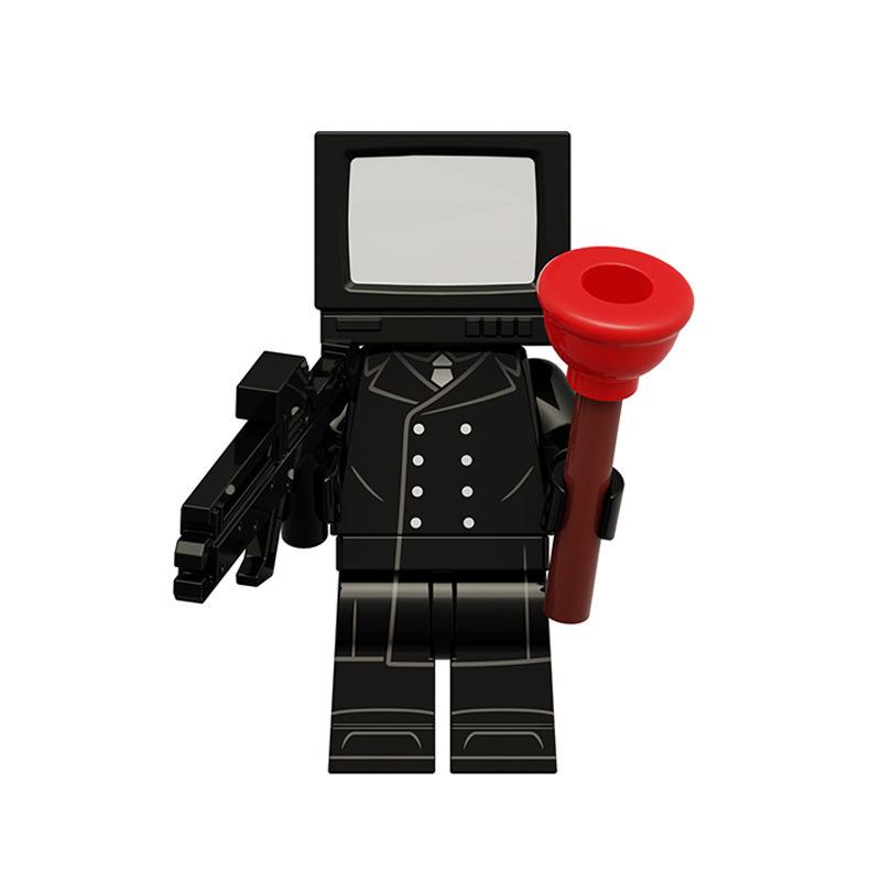 Building Block Toilet Man Monitoring Human Figure Titan Speaker And Tv Man Figure Assembly Play