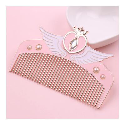 Cute Sailor Moon-inspired Comb, Made of Smooth Metal with a Smooth Finish. Perfect for Salons and Home Use. A Stylish and Cute Gift.