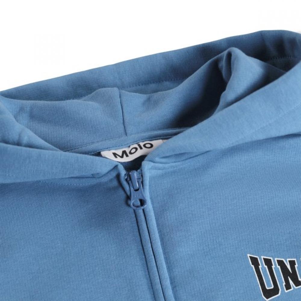 Molo 3 8y Mali Blue Unity Zip Hood Cardigan Akis9cg001