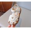 New summer embroidered closed-toe soft sole sandals, trendy Chinese style shoes for girls