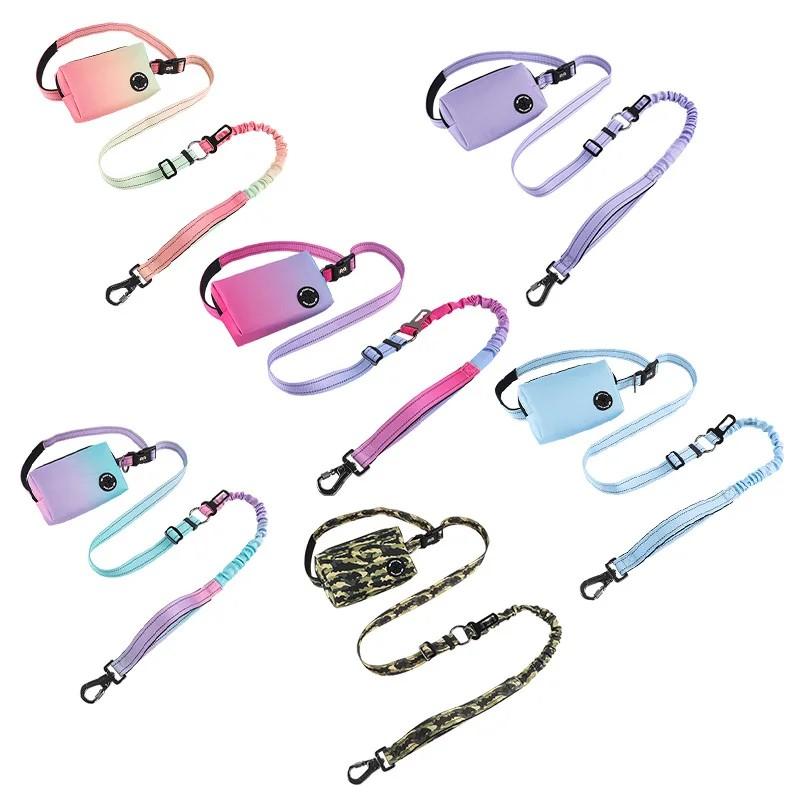 Pet Leash Explosion-Proof Waist Bag Portable Dog Running Reflective Leash