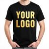 Man Your Photo Retro Summer T Shirt Your Logo Pattern Print Design Short Sleeve Vintage Personalized Oneck Solid Color Tee
