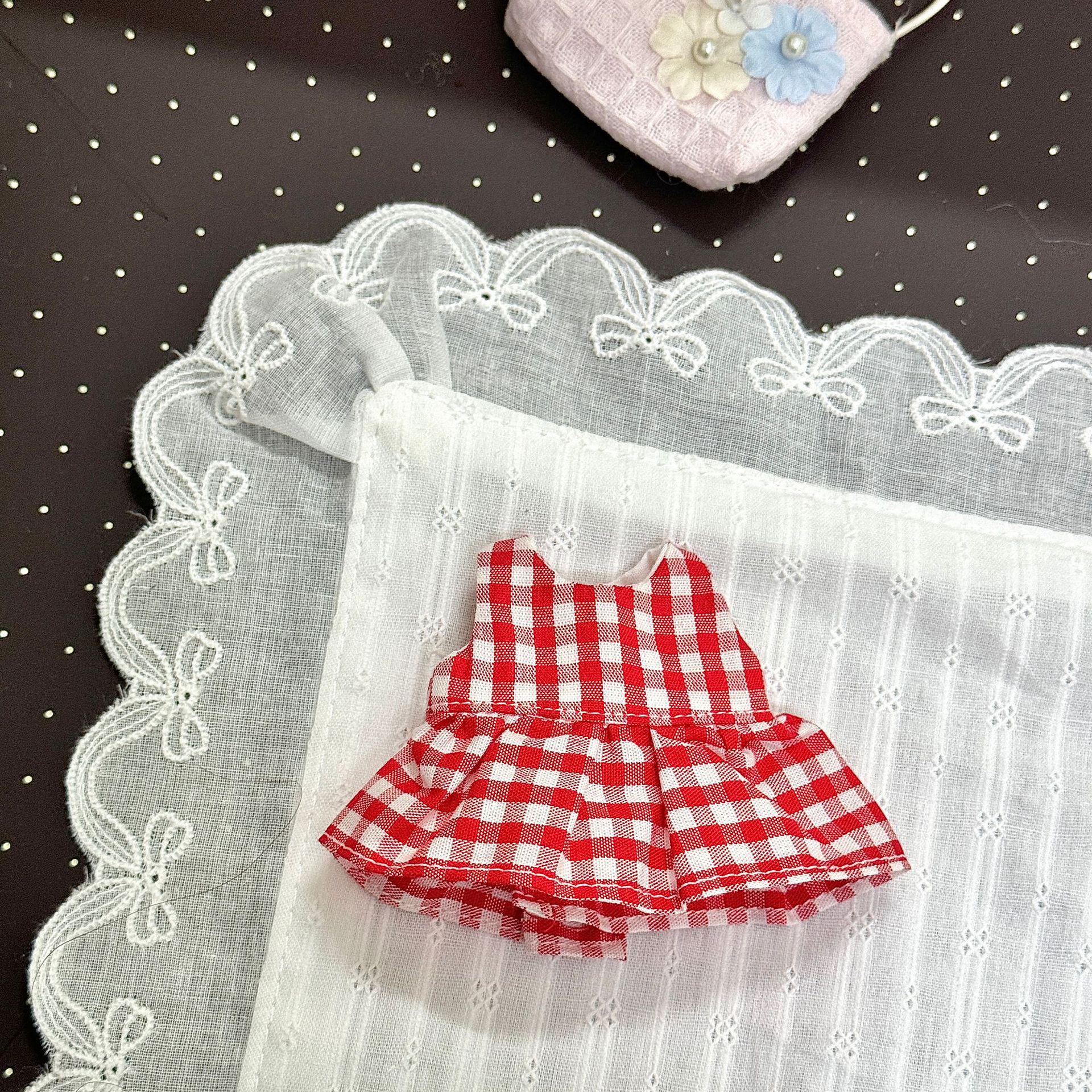 Potato Doll Plaid Dress & Long Legged Skirt Set (24cm/14cm)