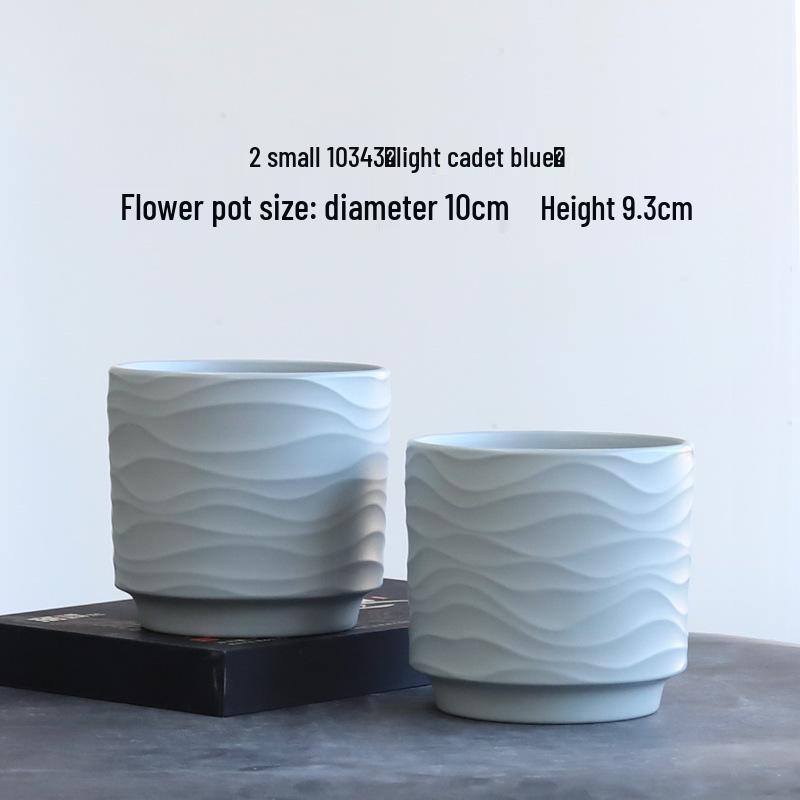 Nordic Minimalist Ceramic Flower Pot with Tray for Phalaenopsis, Orchid, and Succulent Plants