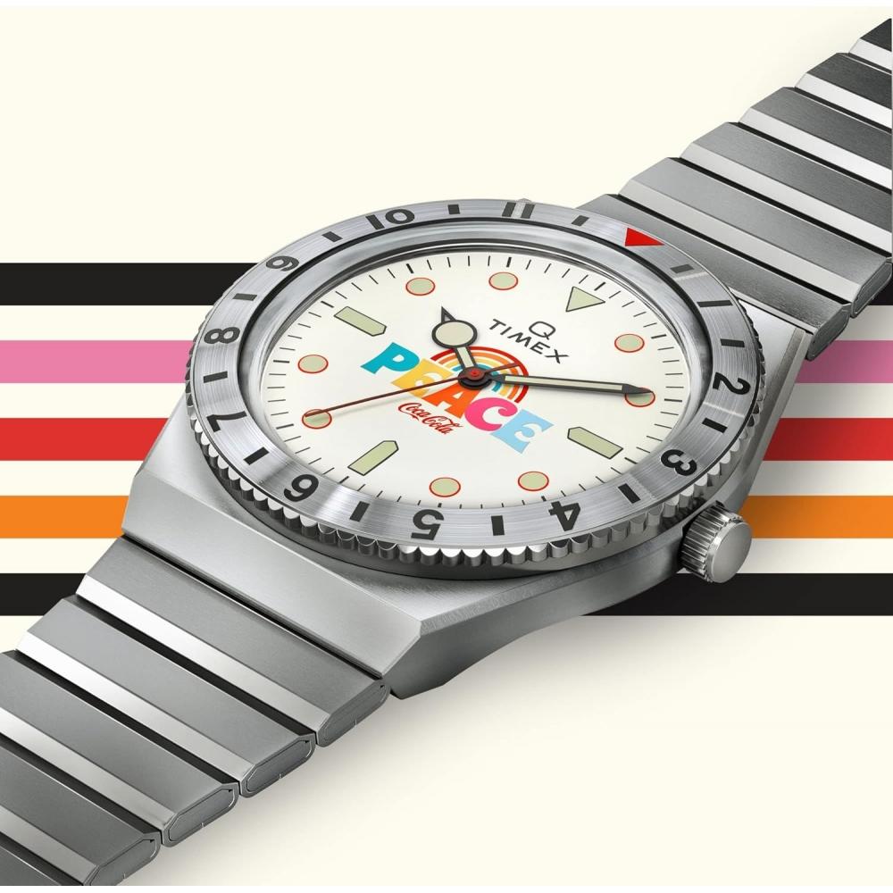 [timex] Coca Cola Collaboration Tw2v25800 Men S Watch Silver [parallel Imported] White