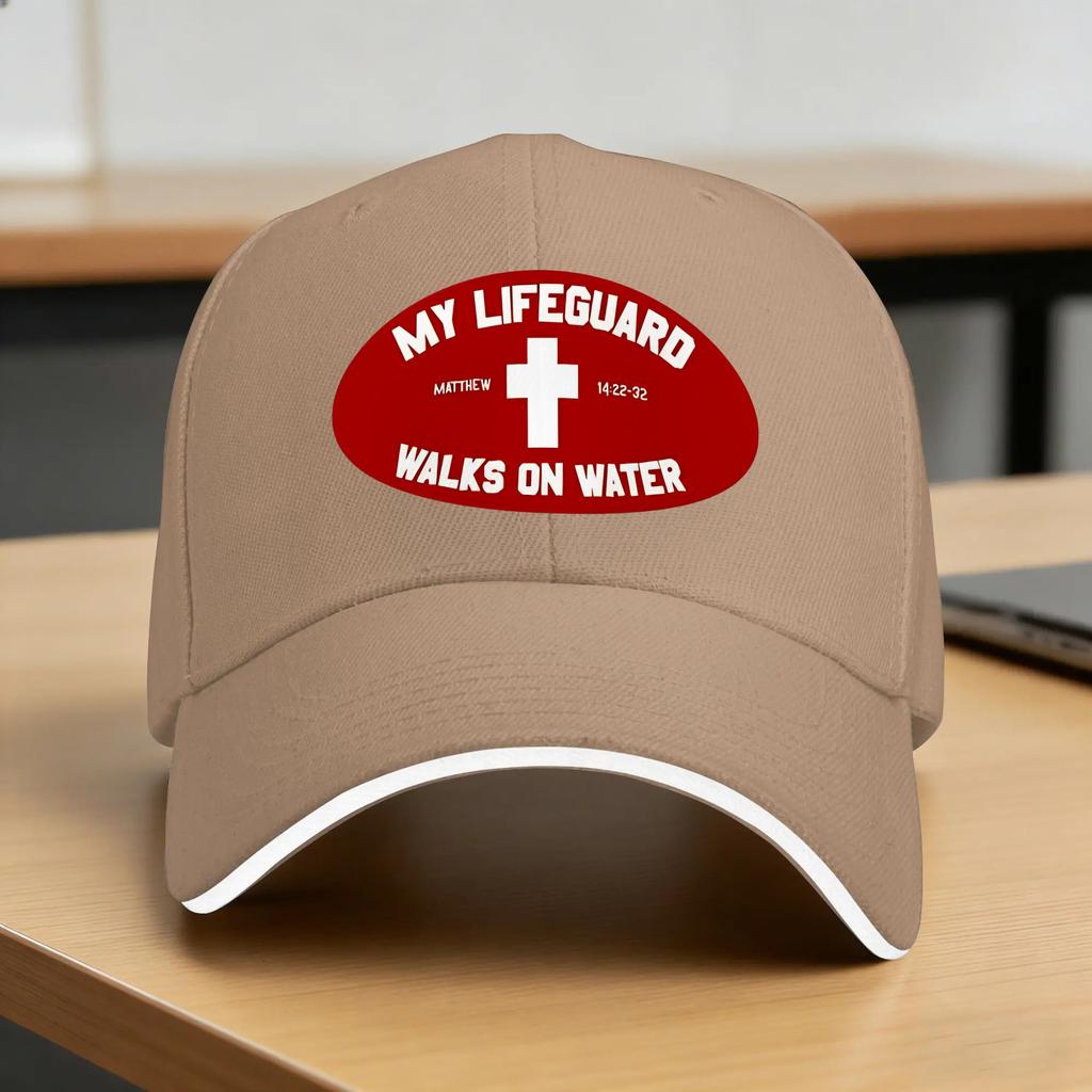 My Lifeguard Walks On Water Sun Baseball Cap Summer UnisexTeens Custom DIY Trucker Hat Breathable Fashion Camping Baseball Caps
