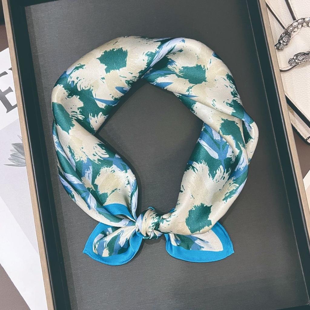 New 100% Natural Real Silk Scarf Fashion Lady Foulard Female Bandana Scarves  Women Hijab Shawl Wraps Square Neckerchief