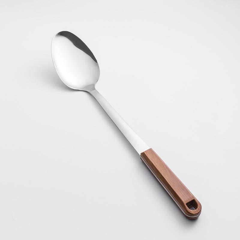 HANYANG Stainless Steel Stir-fry Spatula Large Soup Spoon Thickened Handle Spatula Cookware