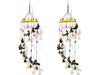 Colored Bell Wind Chime, Door/Wall Hanging Decorative Showpiece/Wall Hanging/Home Décor/Corporate Gift (Pack of 2, Peacock)