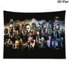 Horror Movies Wall Tapestry Aesthetic Wall Hanging Printed Fabric Blanket Decorative Tapestries for Bedroom Living Room Home Decor