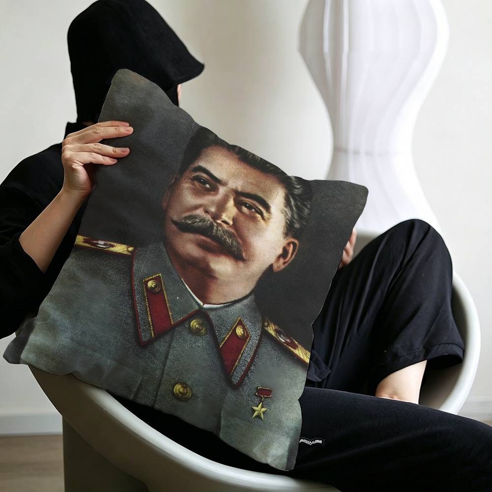 Lenin Joseph Stalin Cushion Cover Pillowcase Upholstery Sofa Throw Pillow Home Decor Pillowcas