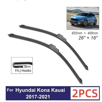 Voor Hyundai Kona Kauai 2017-2025 26 + 16 Ruitenwissers Ruitenwisserbladen
