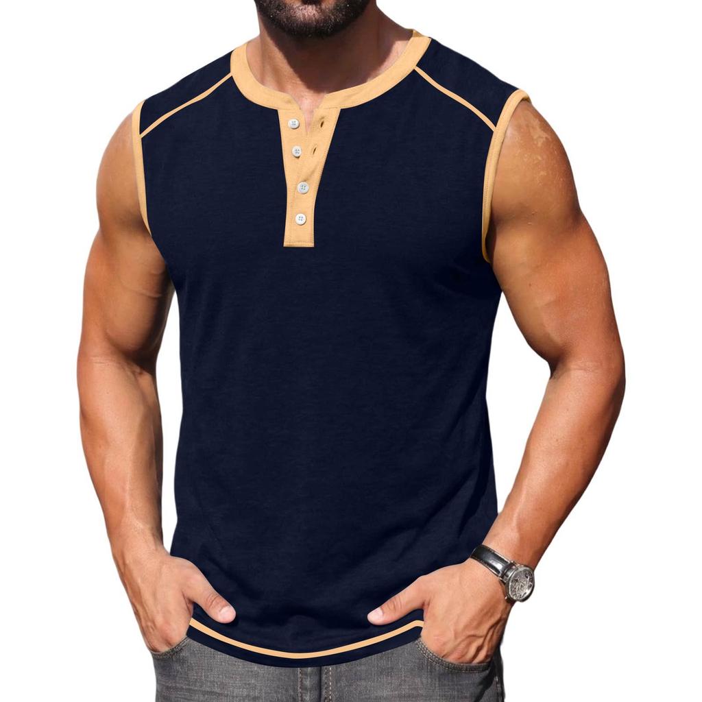 Herren Sommer Tanktop - Ärmelloses Lässiges Sportshirt für Fitnessstudio und Laufen