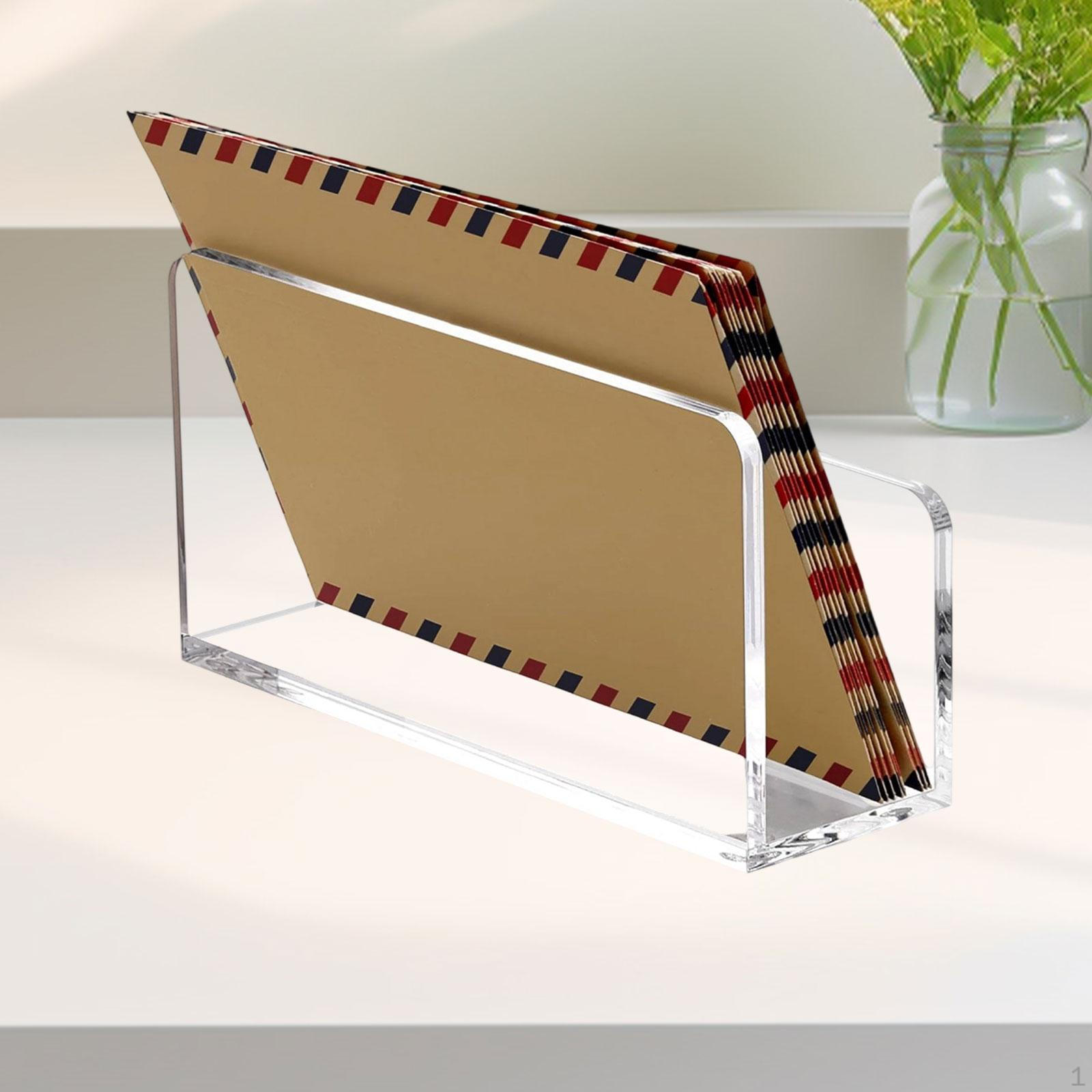 

Desk Mail Holder Letter Office Supplies, Vertical Sorting Rack Sorter for Bill Filling чистый